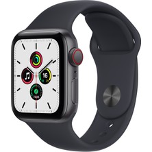 Apple Watch Se Gps + Cellular, 40MM Uzay Grisi Alüminyum Kasa ve Siyah Spor Kordon -  MKR23TU/A