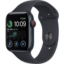 Apple Watch Se Gps 44MM Midnight Aluminium Case With Midnight Sport Band - Regular MNK03TU/A