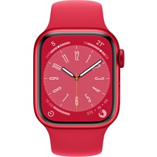 Apple Watch Series 8 Gps 41MM (Product)Red Aluminium Case With (Product)Red Sport Band - Regular MNP73TU/A