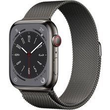 Apple Watch Series 8 Gps + Cellular 45MM Graphite Stainless Steel Case With Graphite Milanese Loop MNKX3TU/A