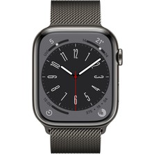 Apple Watch Series 8 Gps + Cellular 45MM Graphite Stainless Steel Case With Graphite Milanese Loop MNKX3TU/A