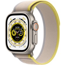 Apple Watch Ultra Gps + Cellular, 49MM Titanium Case With Yellow/beige Trail Loop - m/l MQFU3TU/A