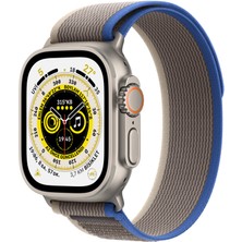 Apple Watch Ultra Gps + Cellular, 49MM Titanium Case With Blue/gray Trail Loop - m/l MQFV3TU/A