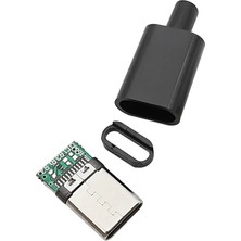 Rob Ada  Type-C USB 3.1 Şarj Soketi 24 Pin Erkek Fiş - Siyah