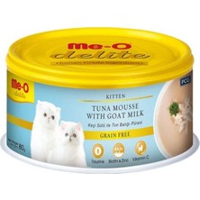 Me-O Delite Tahılsız Keçi Sütlü ve Ton Balıklı Yavru Kedi Konservesi 80 gr