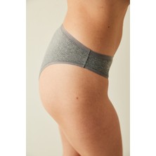 Penti Gri Pamuklu Lotus Slip Külot
