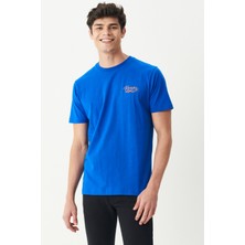 Riders By Lee Regular Fit Normal Kesim Bisiklet Yaka Mavi Tişört