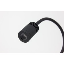 Mikro Aydınlatma Swan Siyah Yatak Başı Okuma Lambası LED Aplik 1.1W Gün Işığı 3000K