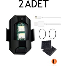 Erkugo 2 Adet Şarjlı Mini LED Işık/motor Çakar Led/drone Işığı/anti Çarpışma Uyarı Işığı