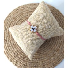 HD Marketim Bileklik Yonca Nazarlı Ayarlanabilir İp Şans Bileklik Bijuteri Takı Halhal