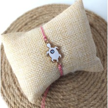 HD Marketim Bileklik Kaplumbağa Nazarlı Ayarlanabilir İp Şans Bileklik Bijuteri Takı Halhal