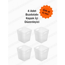 Erkugo 4'lü Set Buzdolabı & Kapak Içi Düzenleyici, Organizer Kutu