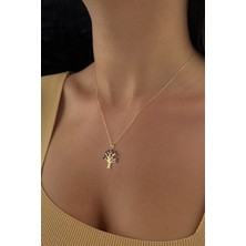 Fiyonk Kuyumculuk 14 Ayar Altın Nazarlık Detaylı Dilek Ağacı Kolye