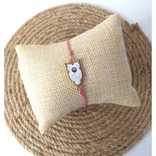 HD Marketim Bileklik Baykuş Nazarlı Ayarlanabilir İp Şans Bileklik Bijuteri Takı Halhal