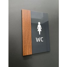 Yön Reklam Wooden Serisi Wc Yönlendirme Levha Seti