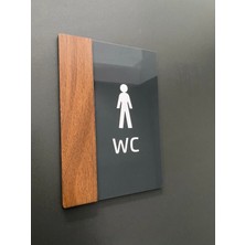 Yön Reklam Wooden Serisi Wc Yönlendirme Levha Seti