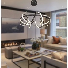 TT Aydınlatma TT314-SY Tt Aydınlatma Büyük Sarmal Modeli Mat Siyah LED Avize