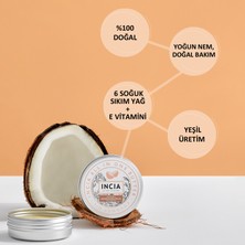 INCIA %100 Doğal Tüm Vücut İçin Butter Yoğun Nemlendirici Krem Hindistan Cevizli Organik Vegan 50 ml