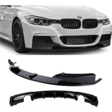 Bmw F30 ön tampon lip ve arka difüzör set piano black m-performance