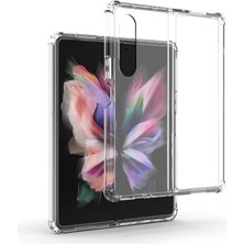 Samsung Galaxy Z Fold 3 Uyumlu Şeffaf Kılıf Anti Shock Darbe Emici Silikon Kapak Esnek Tpu