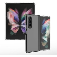 Samsung Galaxy Z Fold 3 Uyumlu Şeffaf Kılıf Anti Shock Darbe Emici Silikon Kapak Esnek Tpu