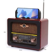 Nns NS-8073BT Radyo Nostalji Şarjlı Bt/usb/sd/fm Telefon Standlı