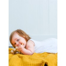 Cocoon %100 Pamuk 4 Kat Müslin Bebek Battaniyesi Köri 100x120