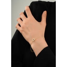 ÇGK KUYUMCULUK A Harf Altın  Bileklik CGKBLK002