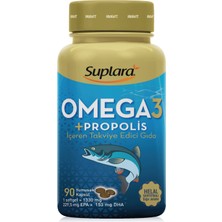 Suplara Omega 3 ve Propolis Balık Yağı Takviye Edici Gıda (1330 Mg x 90 Yumuşak Kapsül)