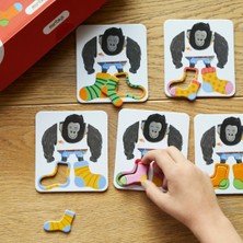 Moritoys Giant Socks Gorilla 40 Kartlı Hafıza, Eşleştirme ve Puzzle Oyunu