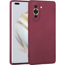 Case 4U Huawei Nova 10 Pro Kılıf Klasik Mat Renkli Yumuşak Premier Silikon Mürdüm