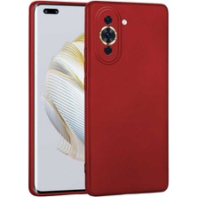 Case 4U Huawei Nova 10 Pro Kılıf Klasik Mat Renkli Yumuşak Premier Silikon Kırmızı