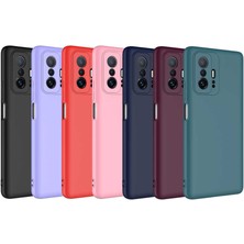 Case 4U Xiaomi Mi 11T 5G Kılıf Kamera Korumalı Içi Kadife Logosuz Mara Lansman Silinebilir Kılıf Siyah