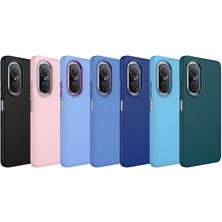 Case 4U Huawei Nova 9 SE Kılıf Metal Çerçeve Hassas Butonlu Renkli Içi Kadife Lansman Kılıfı Luna Kapak Lacivert