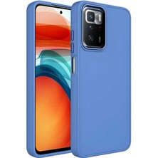 Case 4U Xiaomi Redmi 10 Kılıf Metal Çerçeve Hassas Butonlu Renkli Içi Kadife Lansman Kılıfı Luna Kapak Lavanta Grisi