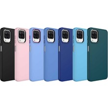 Case 4U Samsung Galaxy M12 Uyumlu Kılıf Metal Çerçeve Hassas Butonlu Renkli Içi Kadife Lansman Kılıfı Luna Kapak Lila