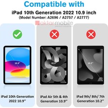 AktarMobile Apple iPad 10. Nesil 2022 10.9 Kılıf Standlı Flip Smart Akıllı Kapak Uyku Modlu Tablet Kılıfı