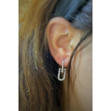 Erer Gümüş Gümüş Taşlı Model Bayan Küpe SH98E96