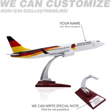 Zekupp 1:100 Boeing 737-800 Almanya Tasarımlı Uçak Maketi, 1/100 Ölçek Model Uçak, Havacılık Meraklıları Için Hediye, Koleksiyoner Hediyesi