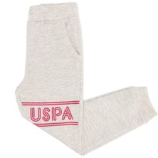 U.S. Polo Assn. Kız Çocuk Bej Melanj Örme Pantolon 50256271-VR156