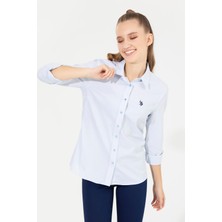 U.S. Polo Assn. Kadın Açık Mavi Basic Gömlek 50256716-VR003