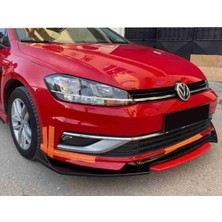 Omg Oto Vw Jetta 2010-2018 Kırmızı Şeritli Ön Lip ve Yan Marşpiyel Seti Piona Black