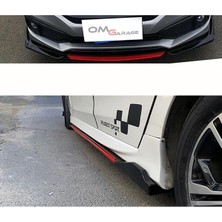 Omg Oto Honda Civic Fb7 2011-2016 Piona Black Şeritli Ön Lip ve Yan Marşpiyel Seti Piona Black