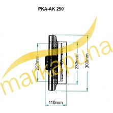 Fanex Fan Fanex Pka 250 Ak 25 cm Kapaksız 800 M³/h Flanşlı Aksiyel Aspiratör