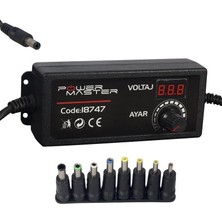 Powermaster PM-18747 3-24 Volt 2 Amper Çok Uçlu Ayarlı Kademeli Adaptör