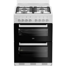 Beko Fd 410 Çift Bölmeli Beyaz Ocaklı Fırın