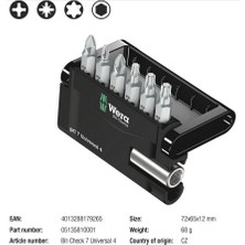 Wera Bits Seti Bit-Check 7 Universal 4 05135810001