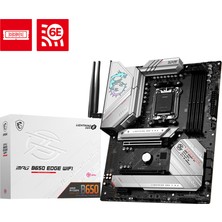 MSI MPG B650 EDGE WIFI AM5 DDR5 6600MHZ(OC) HDMI DP M.2 USB3.2 2.5G LAN WIFI 6E ATX ANAKART 