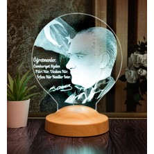 Sevgi Lambası Öğretmenler Günü Hediyesi Atatürk Sözleri Hediye LED Lamba, Mustafa Kemal Atatürk Görselli Hediyeler