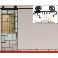 Ahır Kapısı Üstten Montajlı Döküm Makara Modeli Sürgü Mekanizması